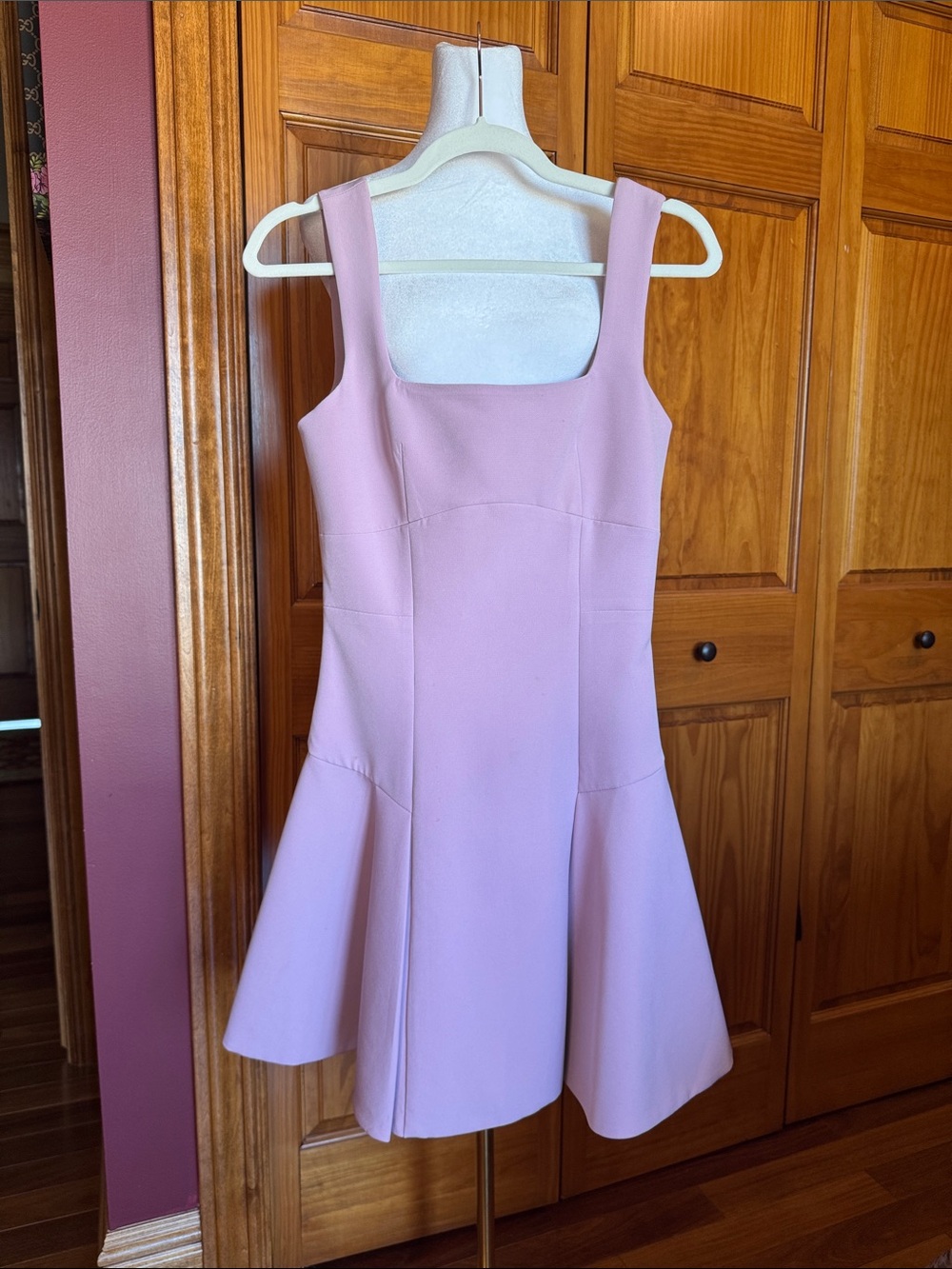 Elliatt Pastel Lilac Square-Neck A-Line Dress